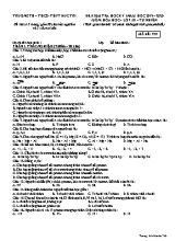 Đề kiểm tra học kỳ I môn Hóa học Lớp 10 - Mã đề 735 - Năm học 2019-2020 - Trường TH - THCS - THPT Đức Trí